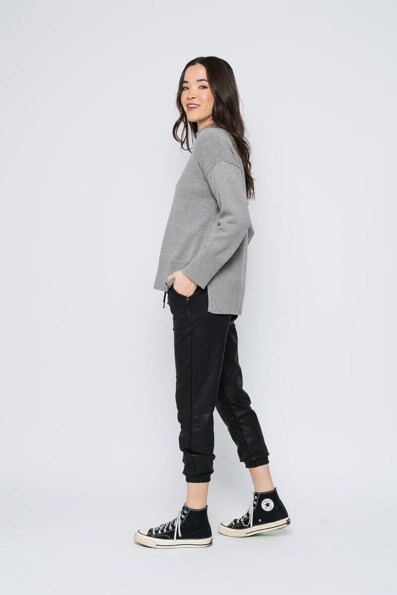 The Laina Faux Leather Jogger