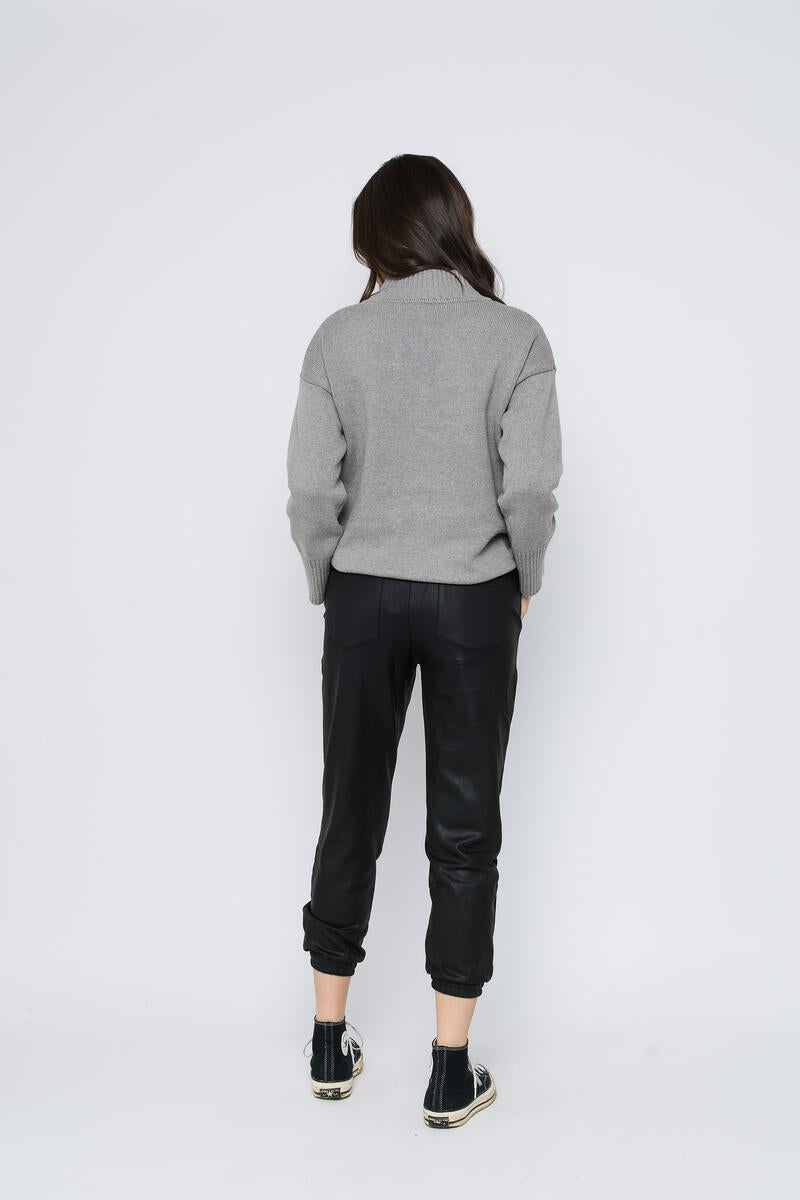 The Laina Faux Leather Jogger