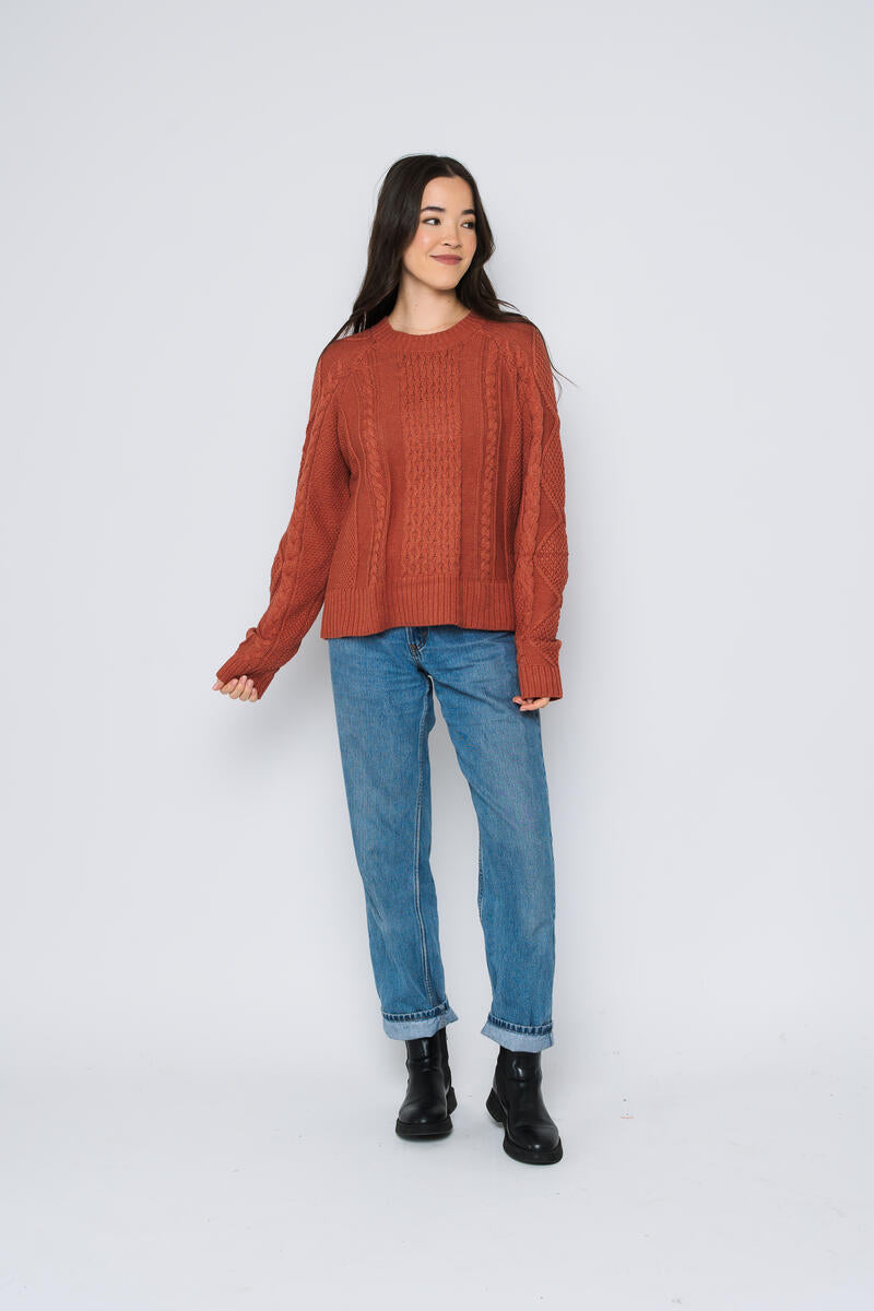 The Willa Cabled Raglan Pullover