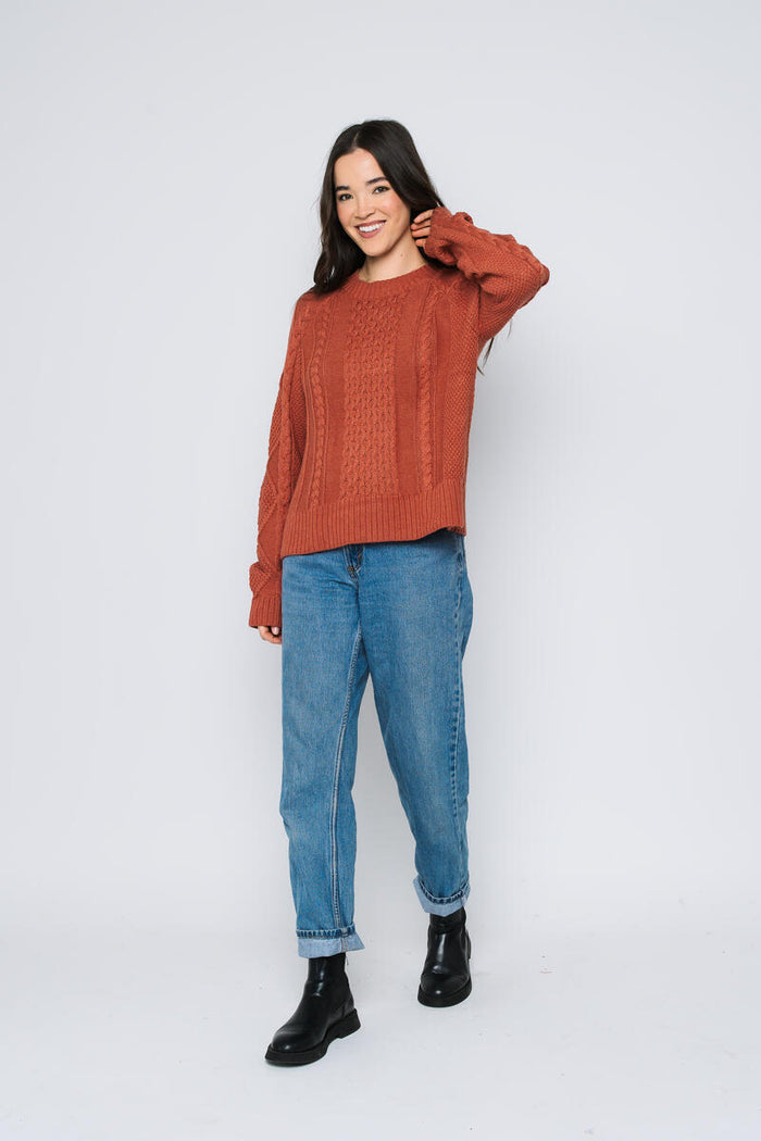 The Willa Cabled Raglan Pullover