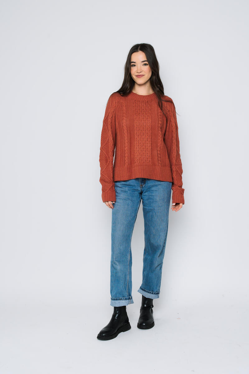 The Willa Cabled Raglan Pullover