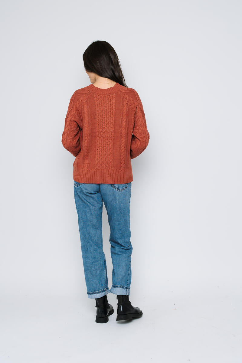 The Willa Cabled Raglan Pullover