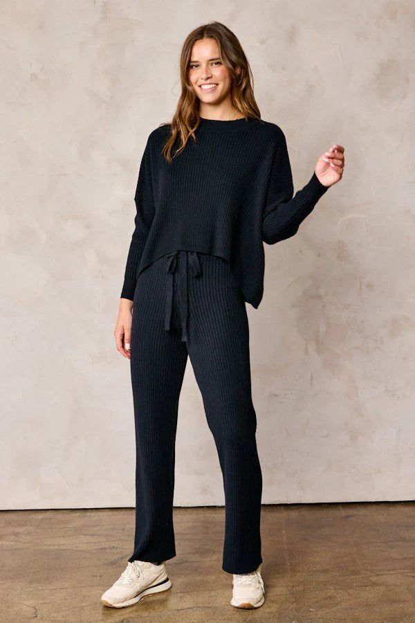 The Relaxed Ribbed Knit Pants