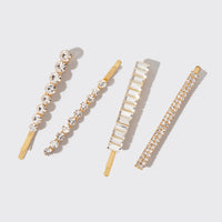 The All Dressed Up Rhinestone 4pc Bobby Pins