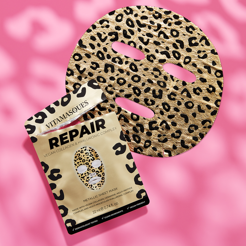 Repair Vegan Collagen & Gold Metallic Face Sheet Mask