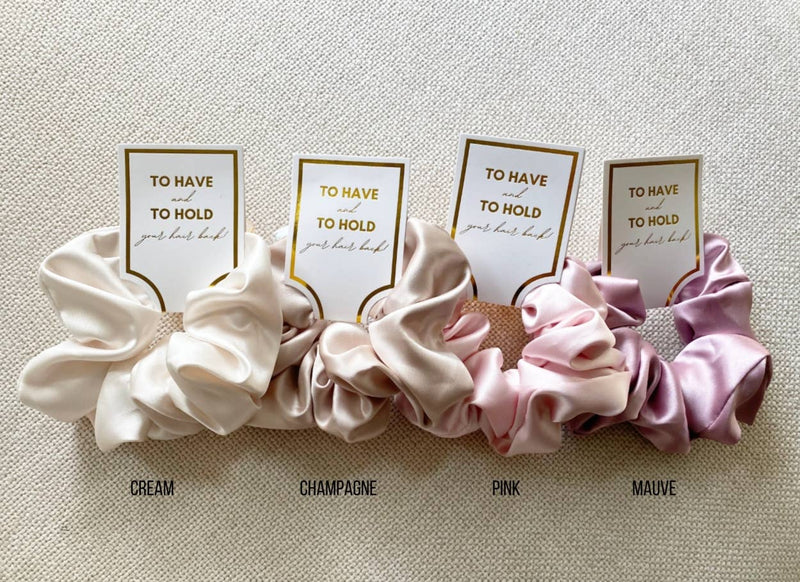 The Grace Silk Satin Scrunchies