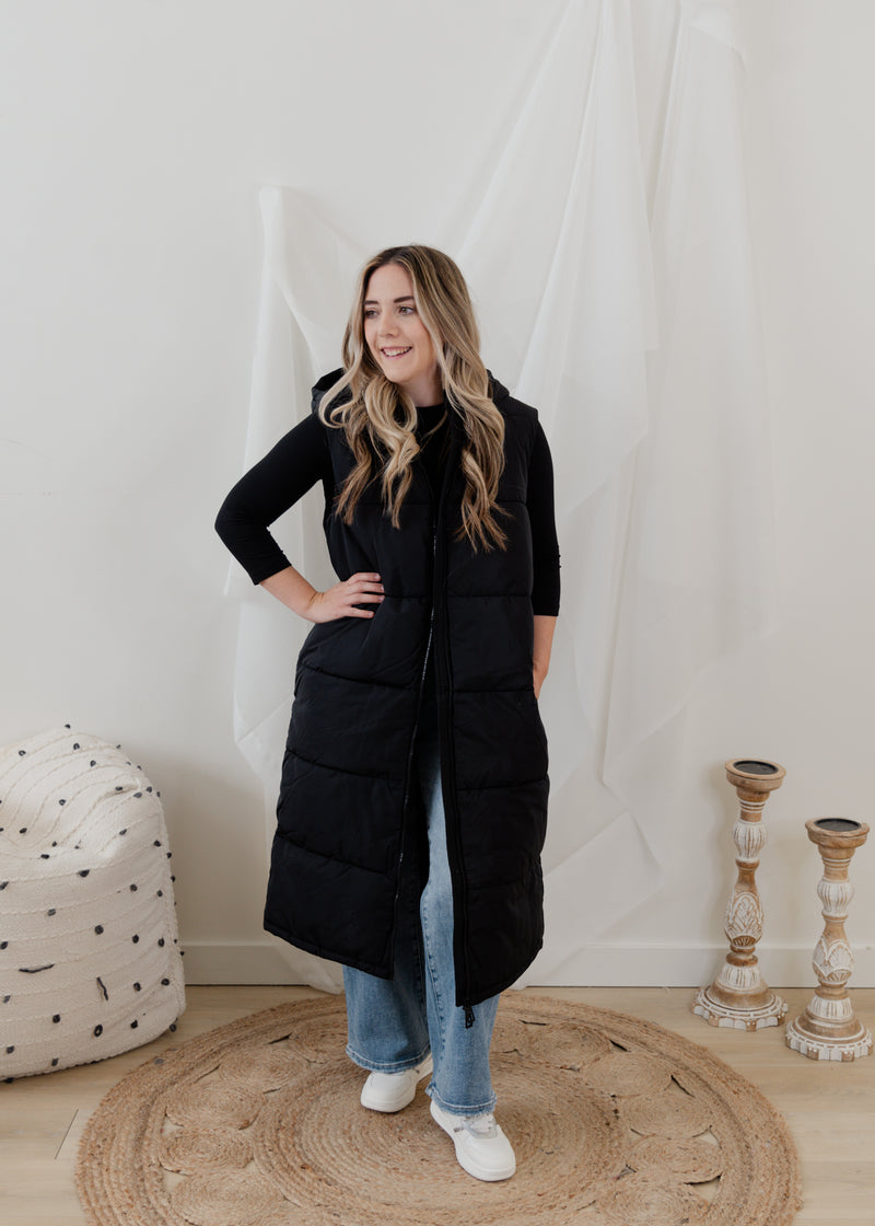 The Alina Long Puffer Vest