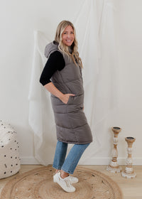 The Alina Long Puffer Vest