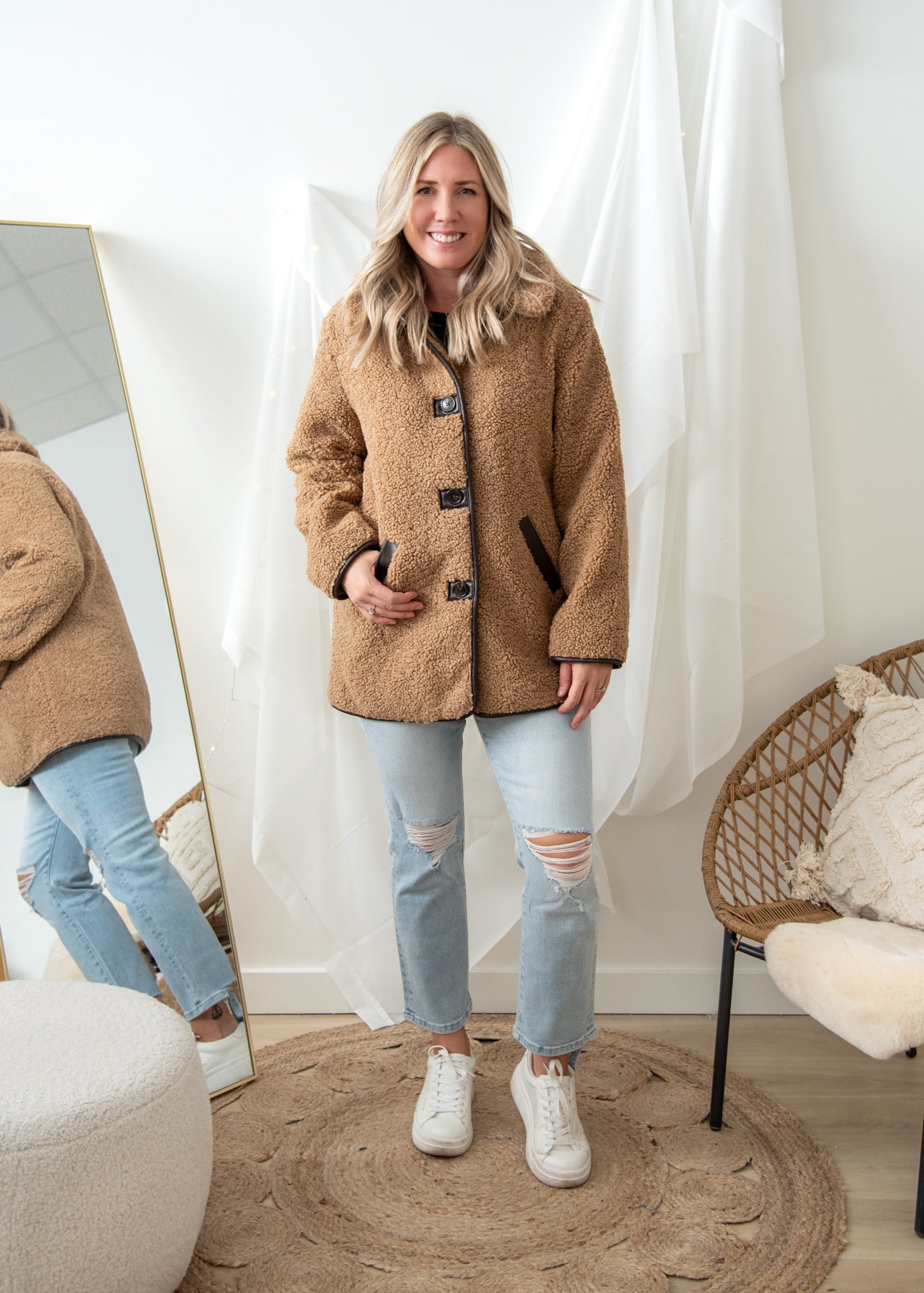 Teddy sherpa jacket online