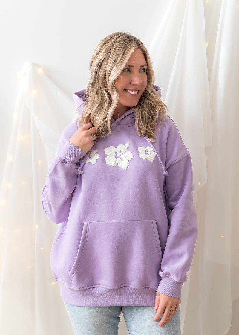 Sunkissed Coconut Hibiscus Flower Hoodie