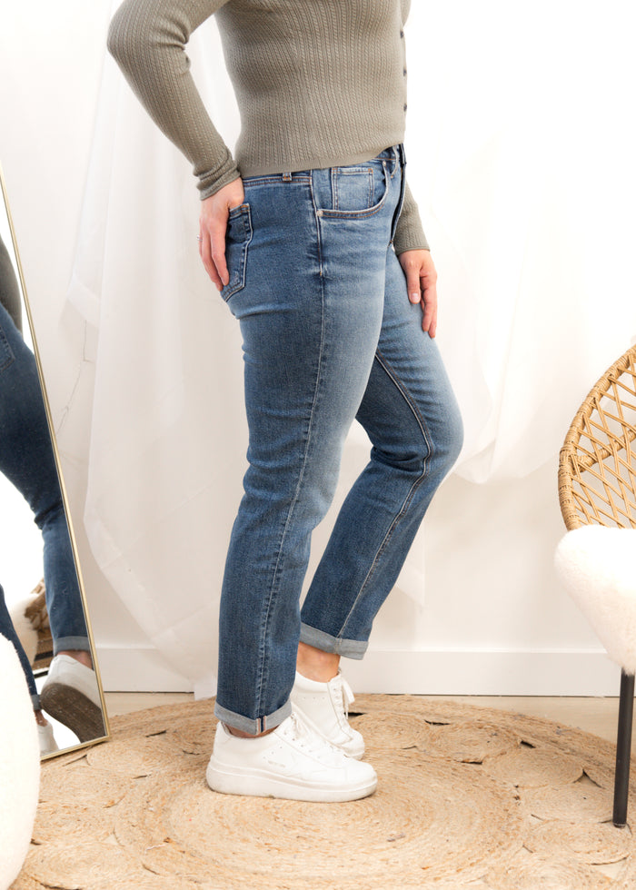 The Beau High Rise Boyfriend Jean - Non Distressed