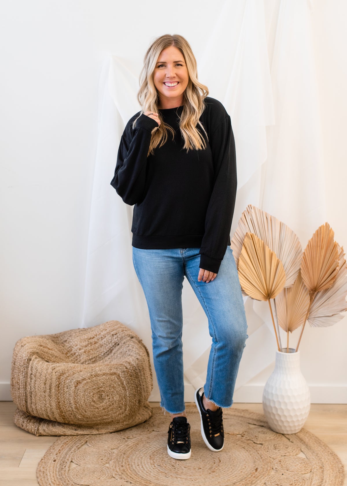 The Jenna Luxe Fleece Crew Neck