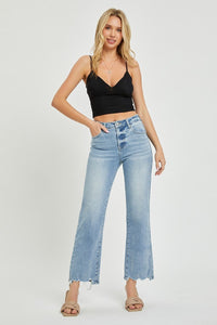 The Rachel High Rise Straight Jeans