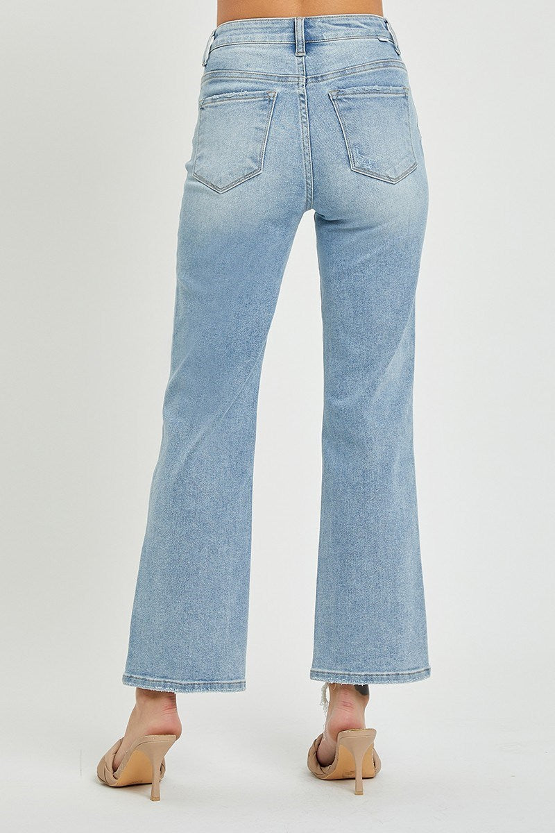 The Rachel High Rise Straight Jeans