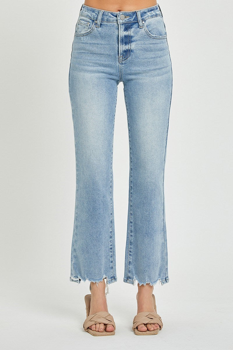 The Rachel High Rise Straight Jeans