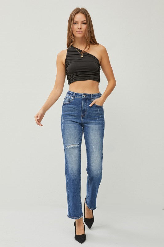 The Janice High Rise Straight Jeans