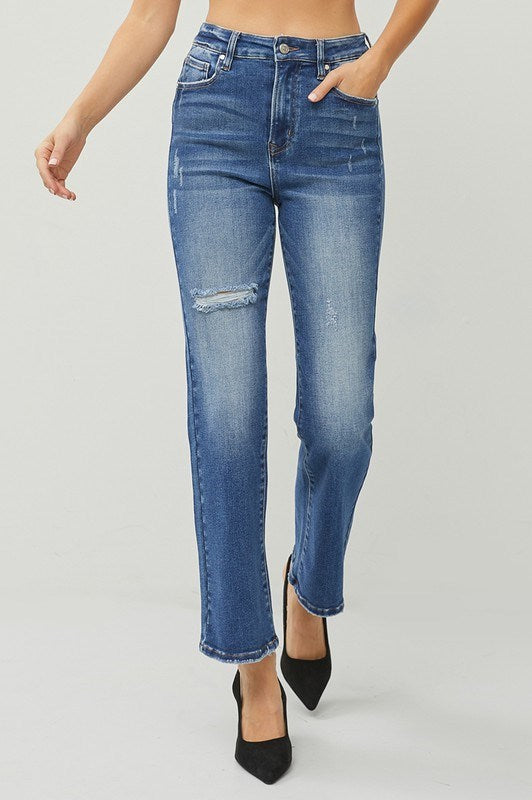 The Janice High Rise Straight Jeans