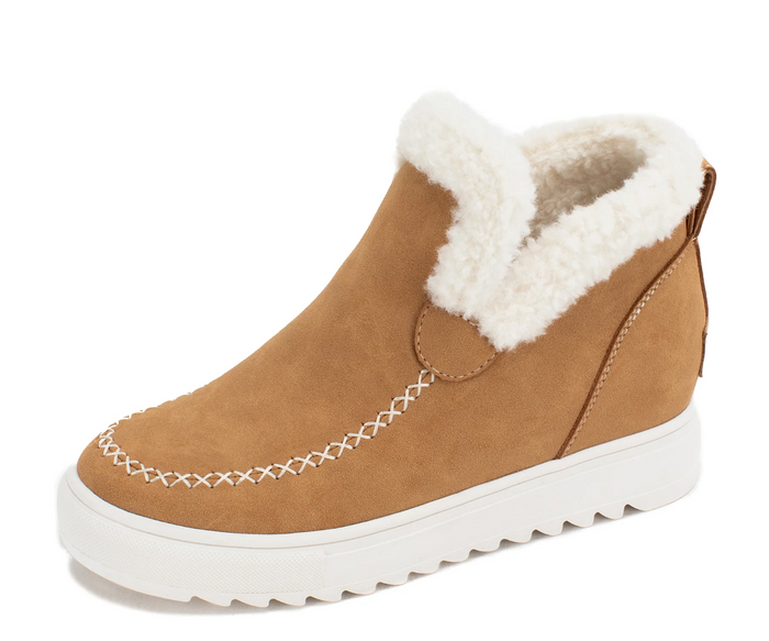 The Moritz Shearling Wedge Sneaker