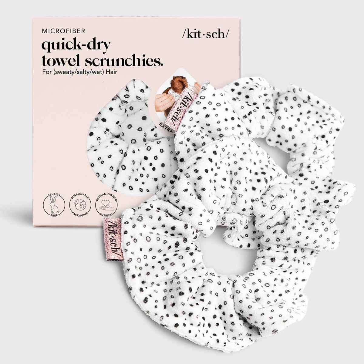 The Towel Scrunchie 2 Pack - Micro Dot