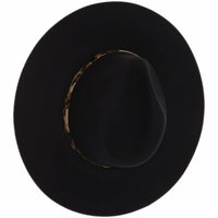 The Leopard Trim Wool Felt Brim Hat