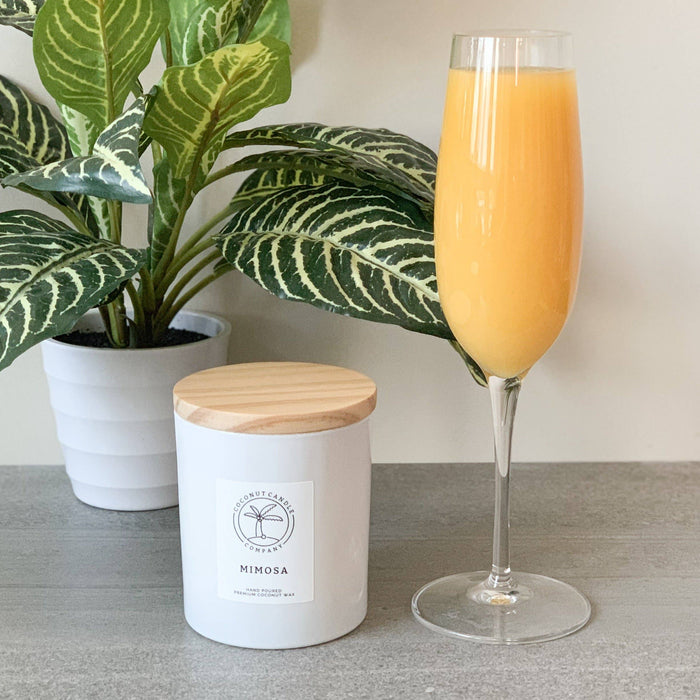 Mimosa Hand Poured Coconut Wax Jar Candle