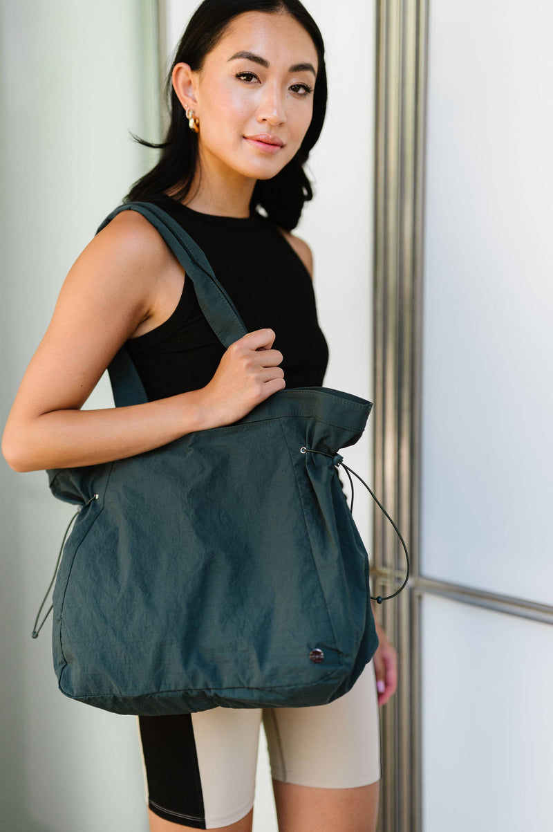 The Skylar Nylon Side-Cinch Carry All Tote